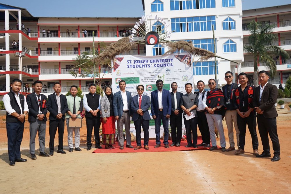 Achumbemo Kikon, MLA and SDPDB Chairman, along with ANCSU President Tenyisinlo Bukh, joined students at St Joseph University’s vibrant celebration of culture and unity in Dimapur.